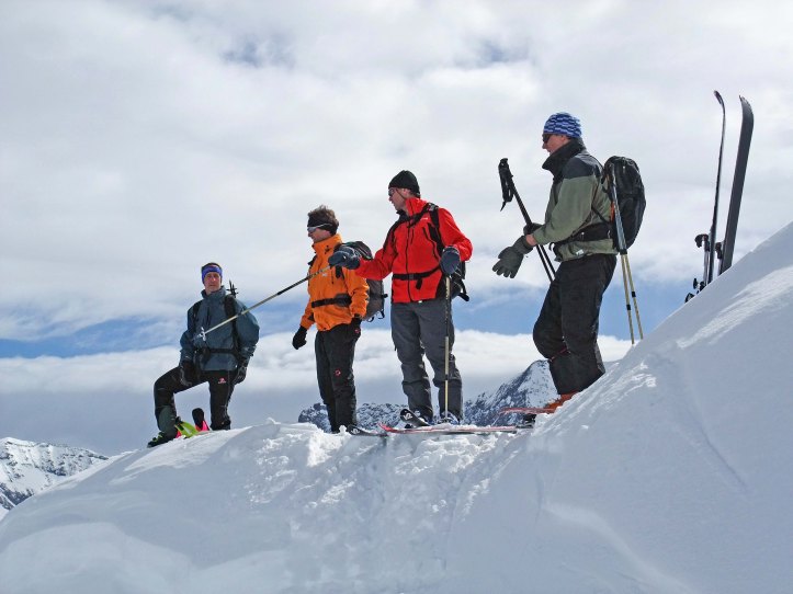 Checking out Wichlenberg Couloir