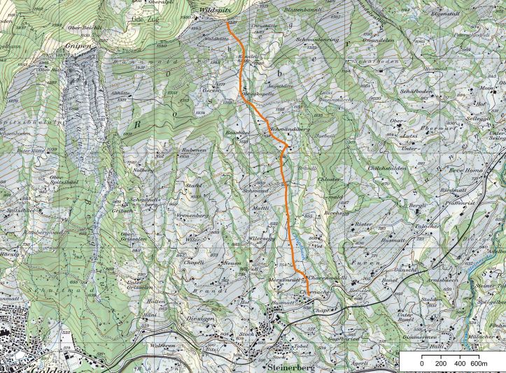 Karte Wildspitz Rossberg